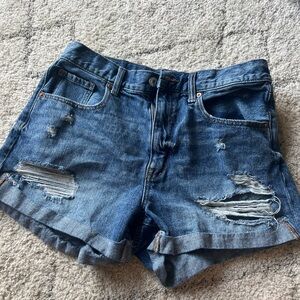 Aeropostale Blue Jean Shorts Distressed Casual